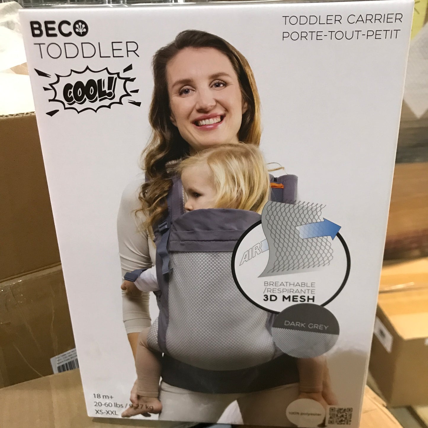 Beco Toddler Carrier - Cool Mesh Dark Grey