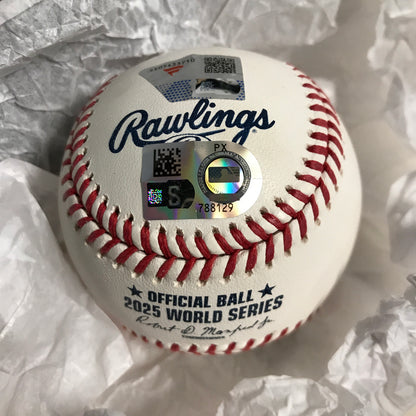 Trey Yesavage Toronto Blue Jays Autographed Fanatics Authentic 2025 World Series Logo Baseball