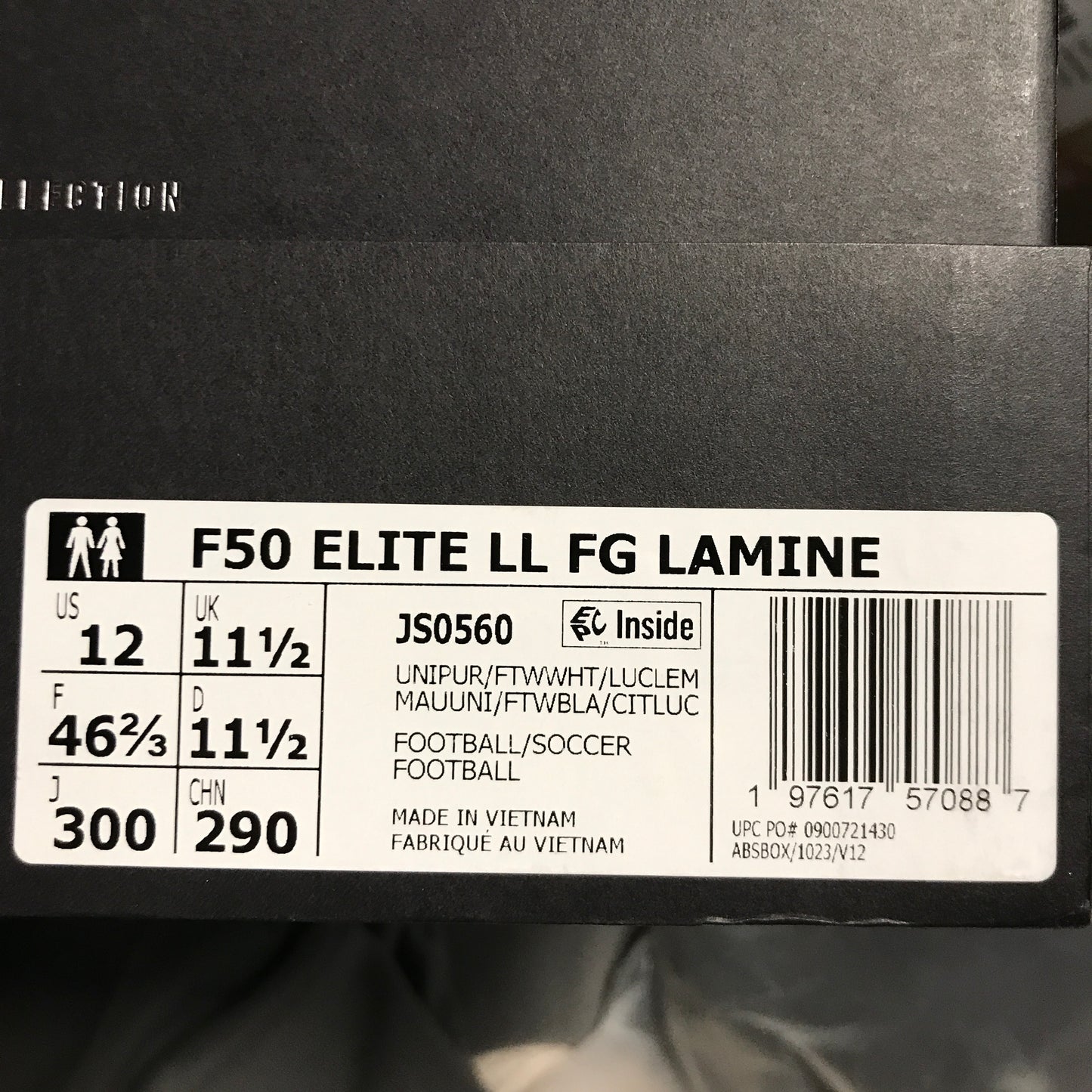 Adidas F50 Elite LY Laceless Firm Ground Cleats - Purple / Cloud White / Lucid Lemon