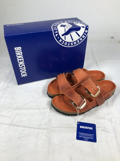 Birkenstock Women's Arizona Big Buckle Oiled Leather - Burnt Orange - Womens
