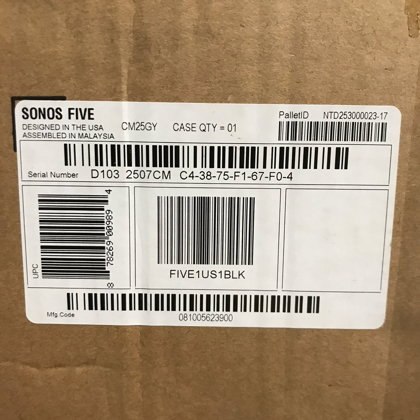 Sonos Five HiFi Speaker - Black
