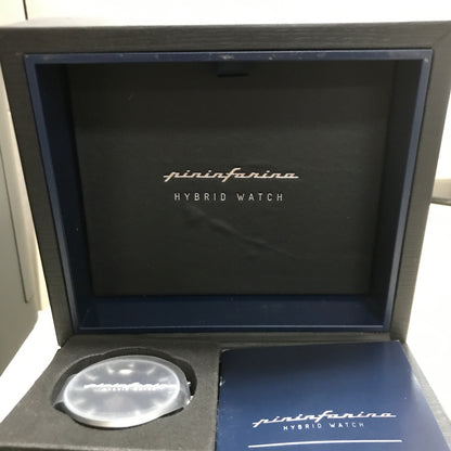 Pininfarina by Globics Sintesi Hybrid Smartwatch (44mm) Midnight Shadow / Italian Leather