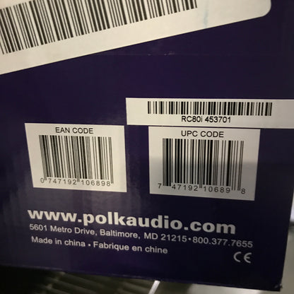 Polk Audio RC80i High-Quality In-Ceiling Speakers with 8" Drivers - One Pair