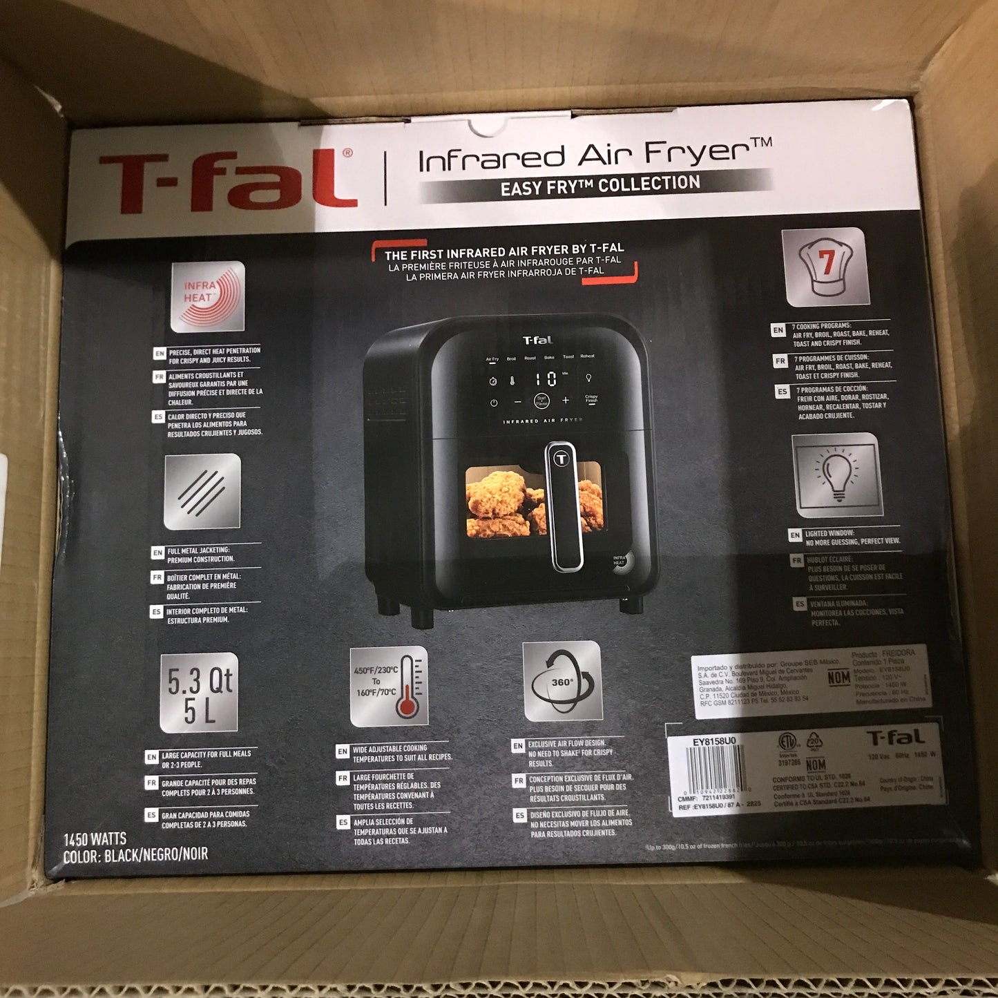 T-fal Infrared Air Fryer with Premium Infra-heat Technology