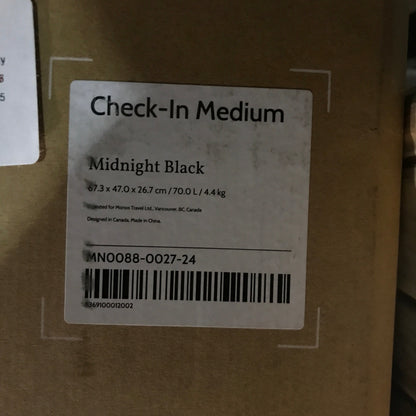 Monos Check-In Medium Suitcase in Midnight Black