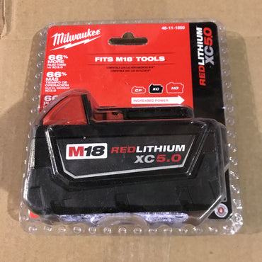 Milwaukee 18V M18 Lithium-Ion Extended Capacity (XC) 5.0 Ah REDLITHIUM Battery