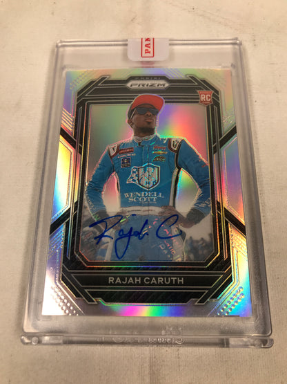 Panini Nascar Prizm Rajah Caruth #73 Signed Card 2023