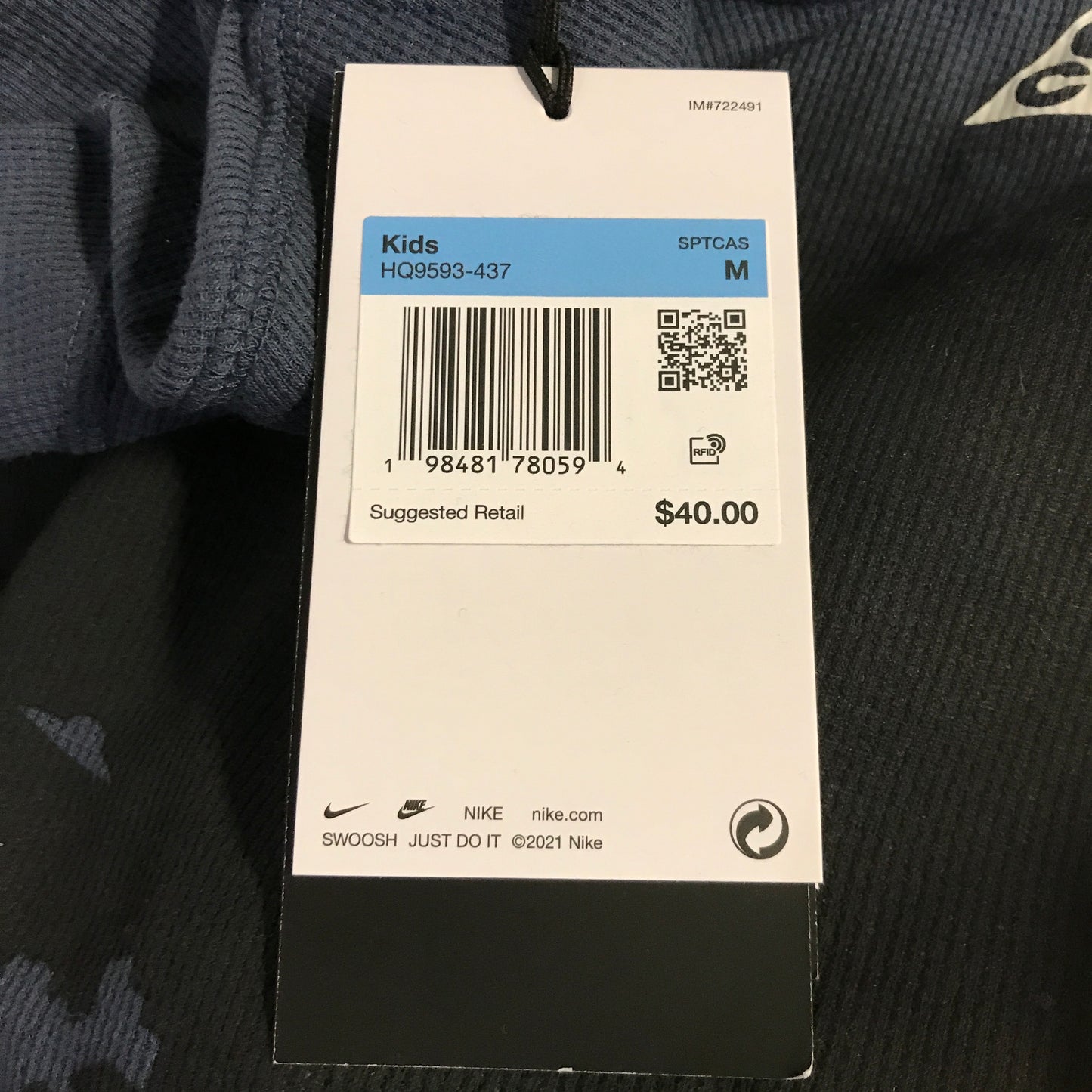Nike ACG Big Kid's Long-Sleeve Waffle Top - Thunder Blue/Summit White