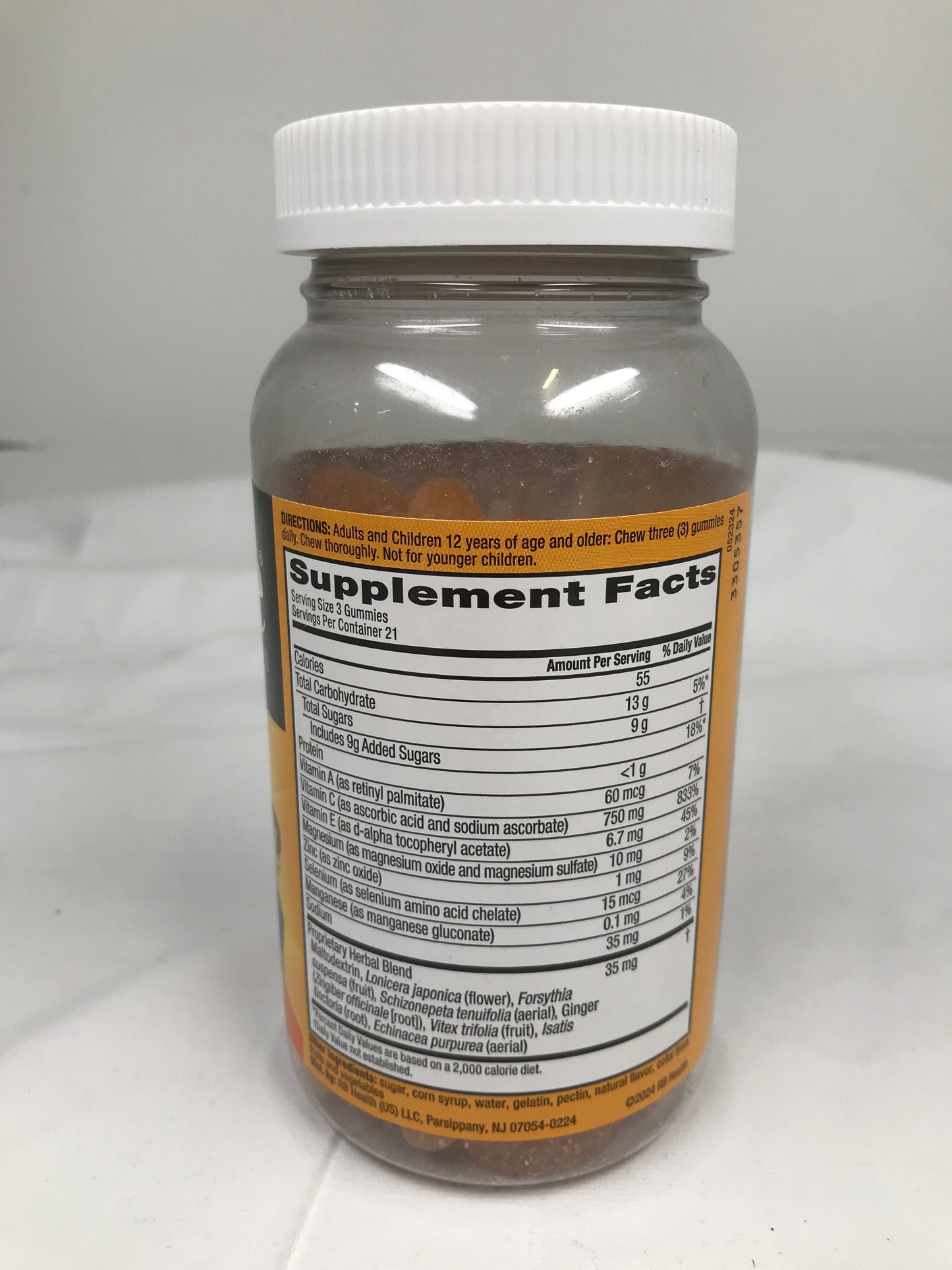 Airborne Zesty Orange Immune Support Gummies, 63 Count