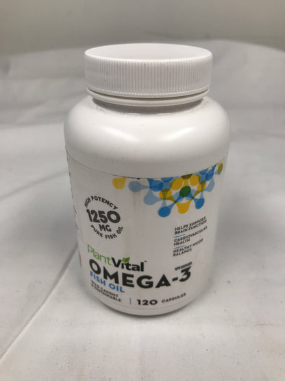 PlantVital Omega 3 Fish Oil, 120 Capsules