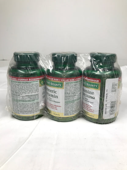 Nature's Bounty Turmeric Curcumin, 1000mg, 60 Capsules - 3 Pack