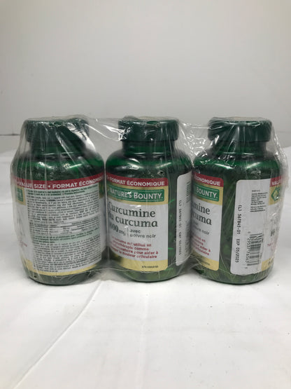 Nature's Bounty Turmeric Curcumin, 1000mg, 60 Capsules - 3 Pack