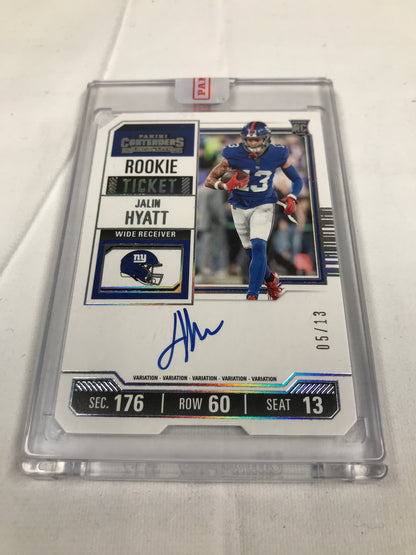 Panini Contenders Football Jalin Hyatt Signed Card 2023