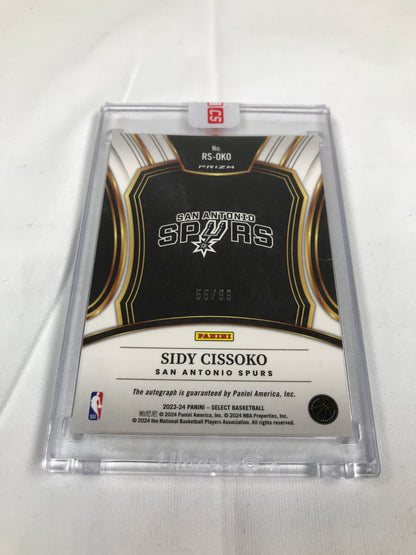 Panini Select Basketball Sidy Cissoko Signed Card 2023-24