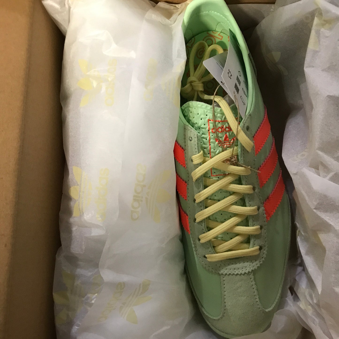 Adidas SL 72 OG Shoes - Semi Green Spark / Solar Orange / Off White
