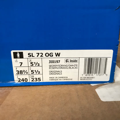 Adidas SL 72 OG Shoes - Semi Green Spark / Solar Orange / Off White