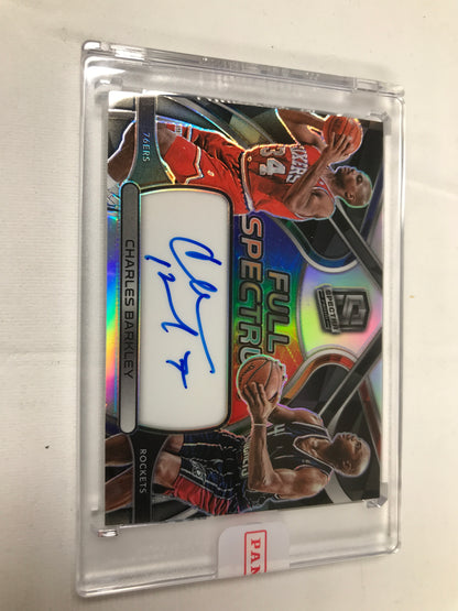 Panini Spectra Basketball Charles Barkley Signed Card 2021-22