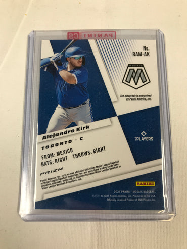 Panini Modaic Baseball Alejandro Kirk Signed Card 2021 - Blue Jays
