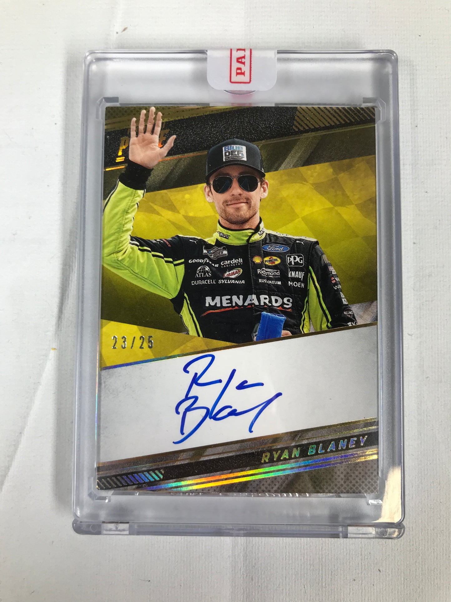 Panini Ryan Blaney Signed Card 2023 Prime Racing NASCAR