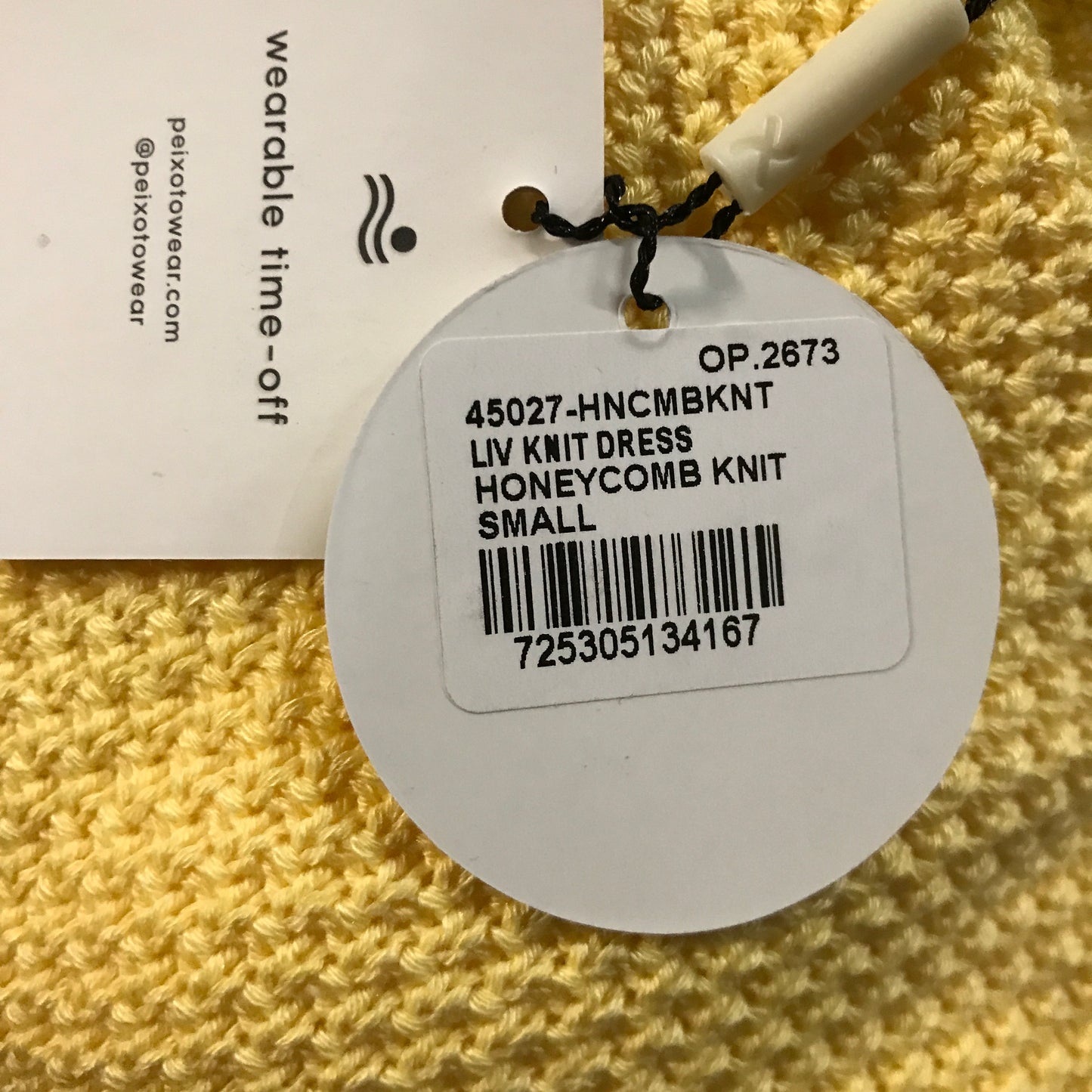 PEIXOTO Honeycomb Liv Knit Dress - Yellow
