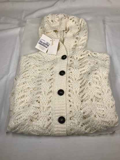 Brunello Cucinelli Foliage lace hooded cardigan in linen and silk diamond yarn
