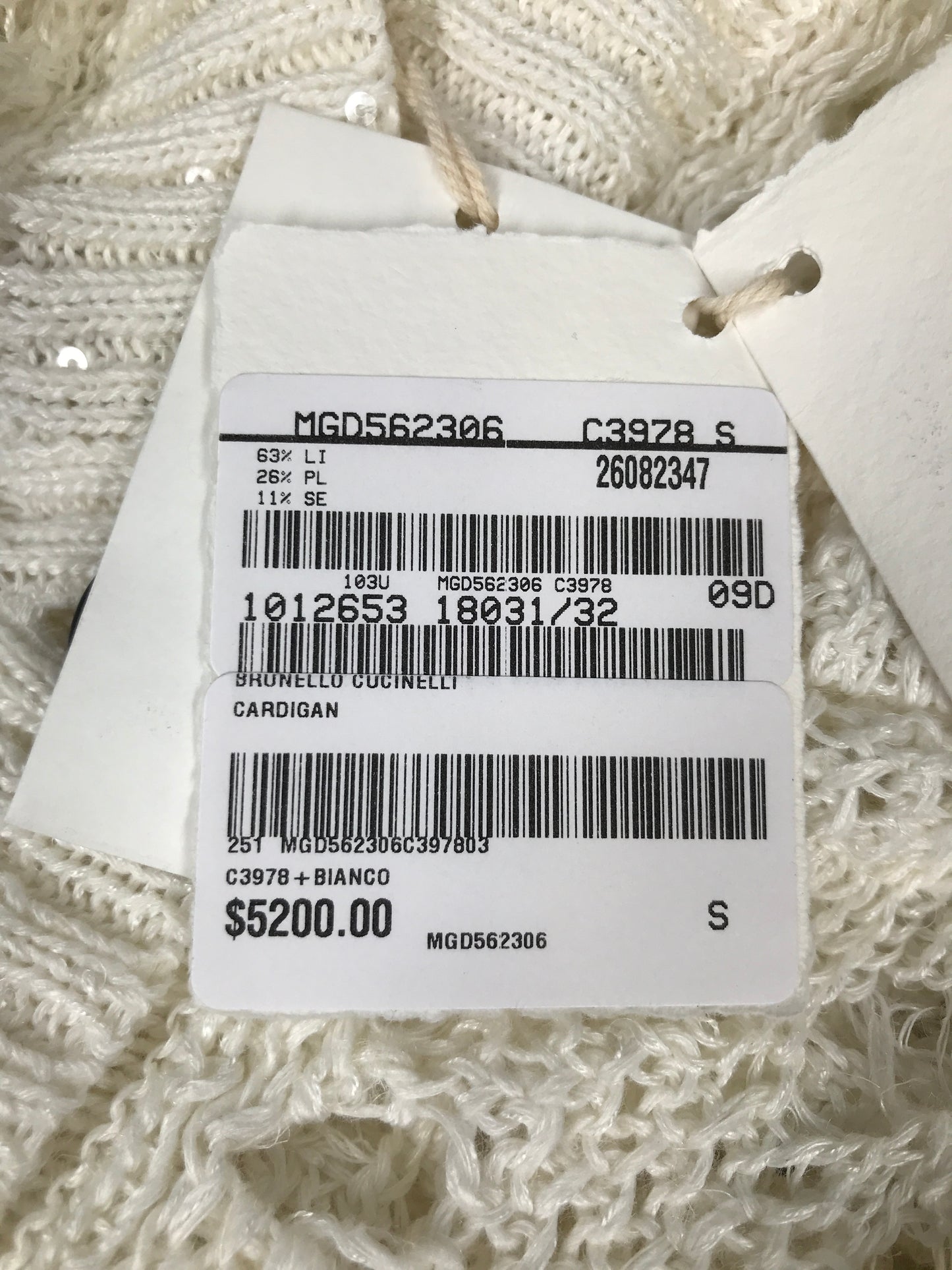 Brunello Cucinelli Foliage lace hooded cardigan in linen and silk diamond yarn