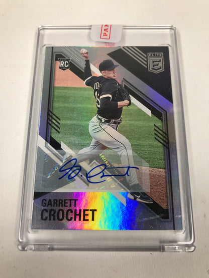 Panini Chronicles Elite Baseball Garrett Crochet Signed Card 2021