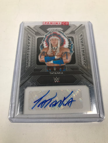 Panini Prizm WWE Tatanka Signed Card 2024