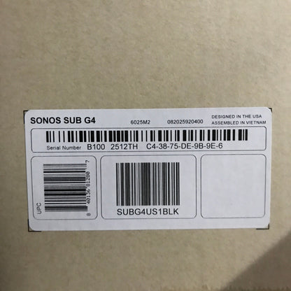 Sonos Sub 4 - The Next Gen Wireless Subwoofer - Black