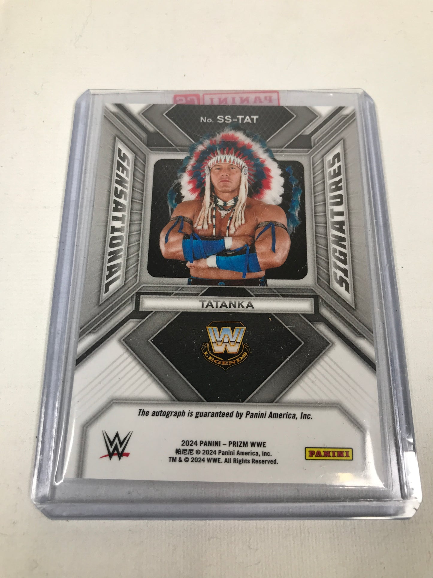 Panini Prizm WWE Tatanka Signed Card 2024