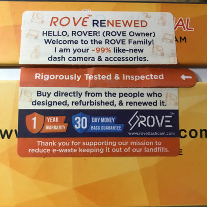 ROVE R2-4K DUAL Dash Cam Front and Rear