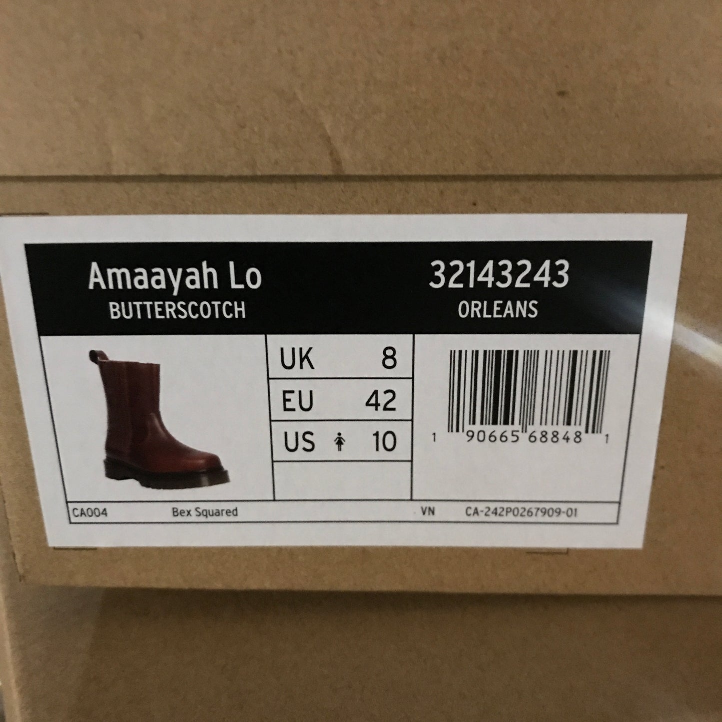 Dr. Martens Amaayah Lo Orleans Leather Chelsea Boots - Butterscotch