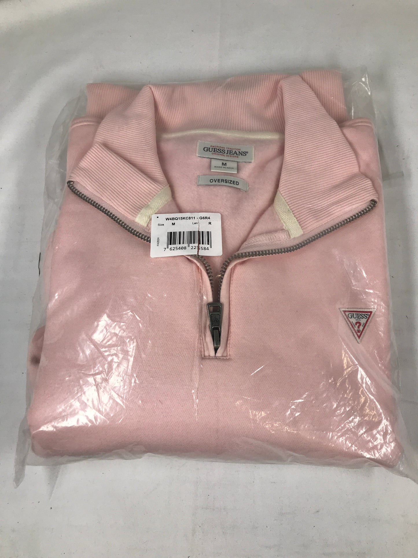 Guess Oversized Mini Triangle Half-Zip Sweatshirt