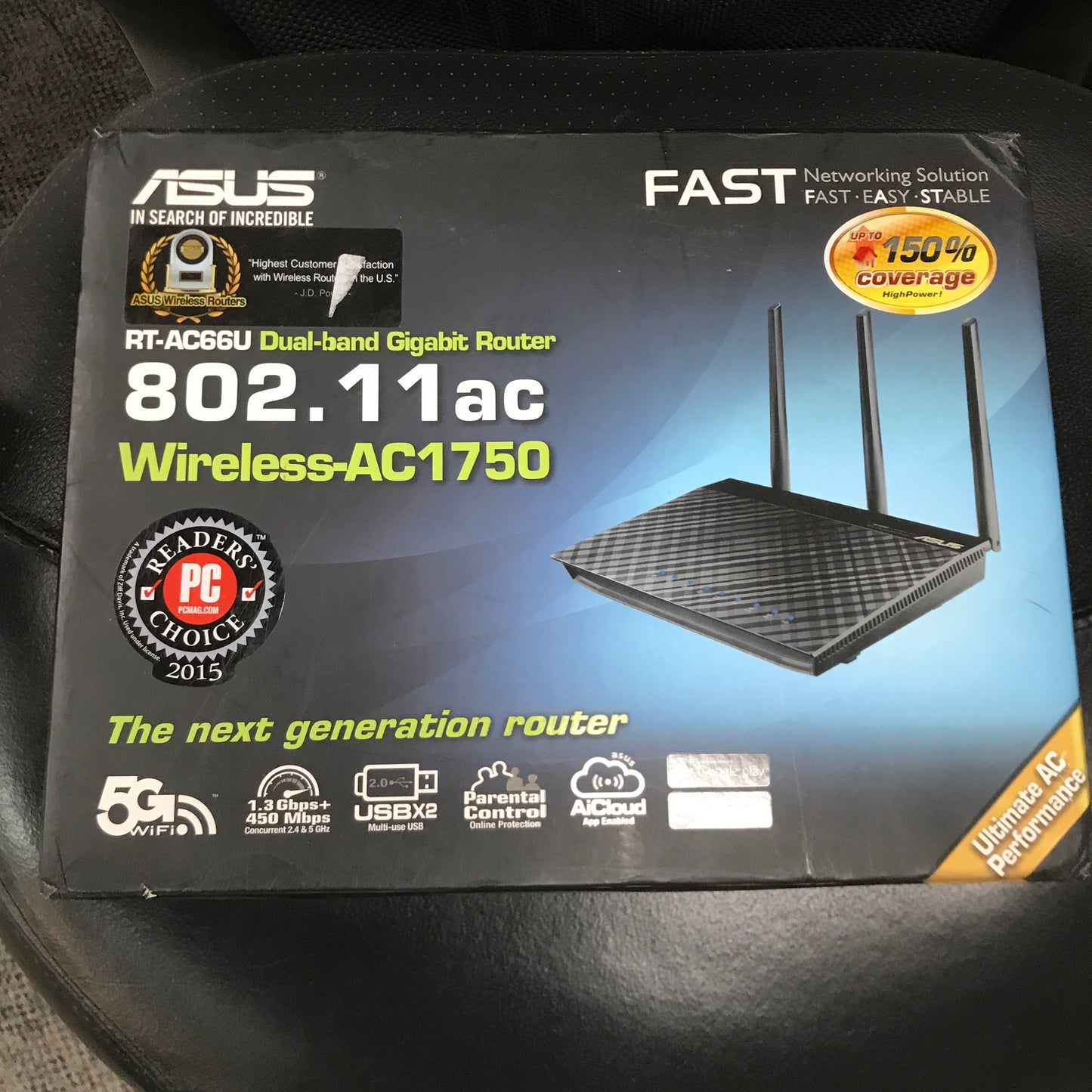 ASUS Dual-Band Wireless-AC1750 Gigabit Router (RT-AC66U)