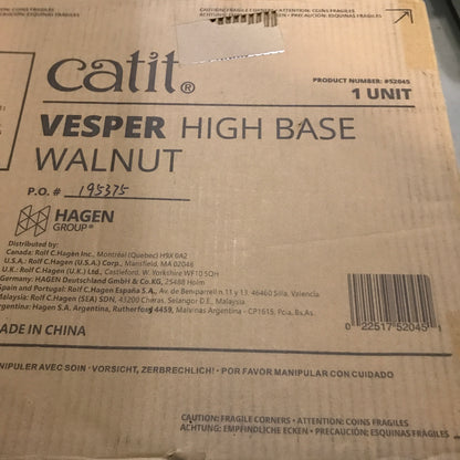 Catit Vesper Walnut V-High Base with Condo Cat Tree