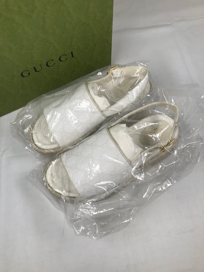 Gucci GG Supreme Monogram Granada Kid Platform Slingback Sandals