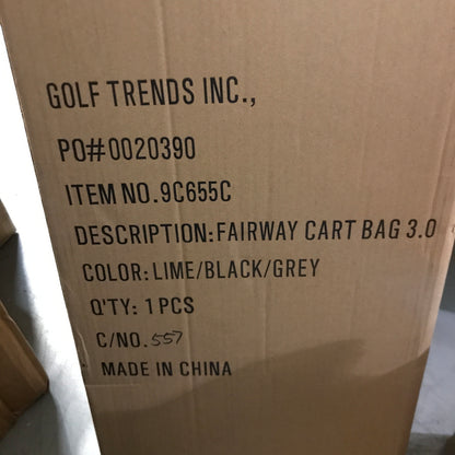 Golf Trends Fairway Cart Bag 3.0 - Lime/Black/Grey