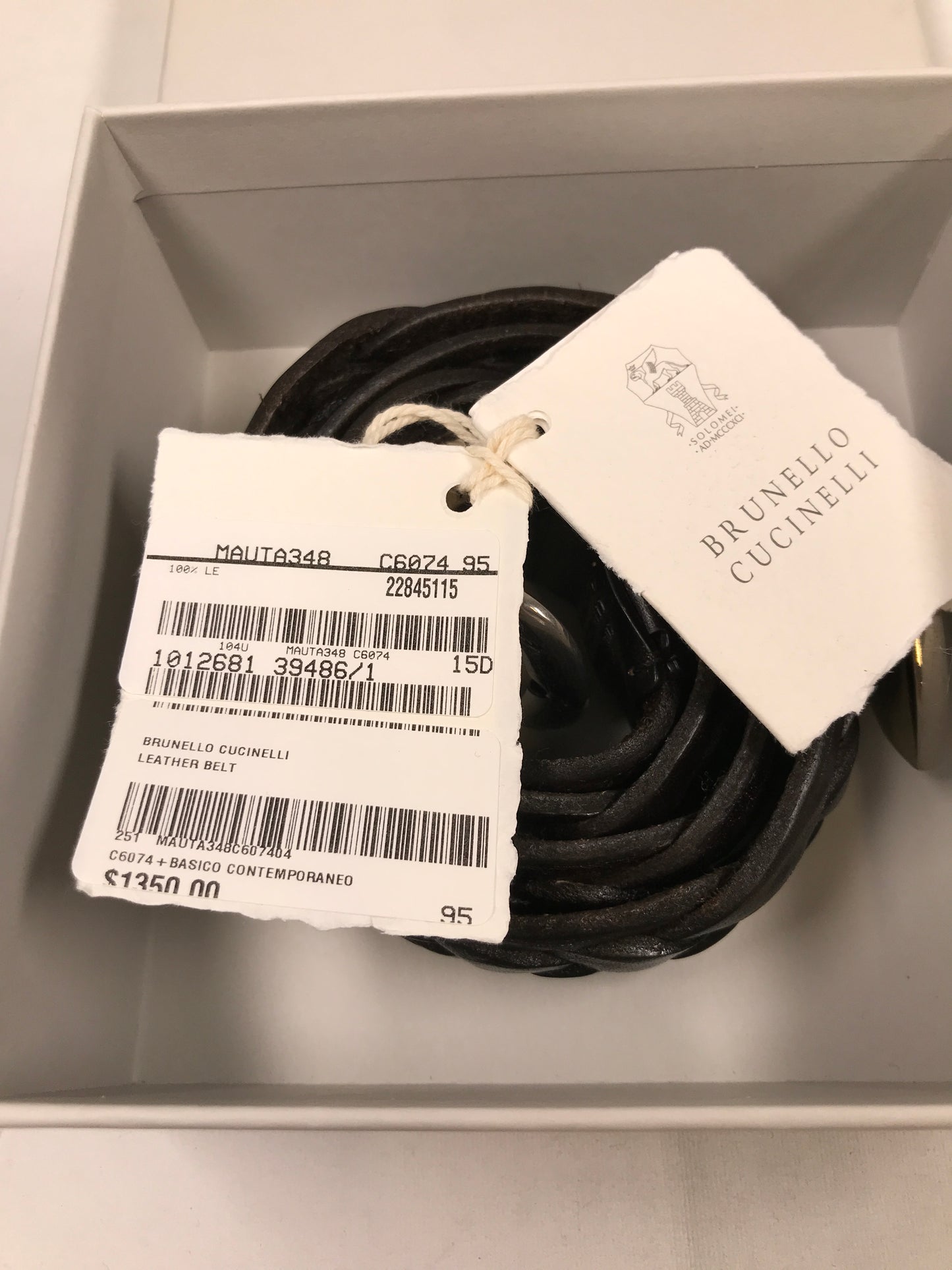 Brunello Cucinelli Braided Calfskin Belt With Detailed Buckle And Tip