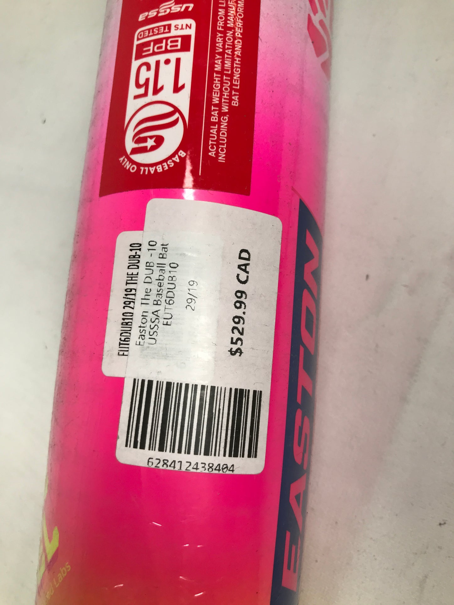 Easton The Dub 2 3/4" Barrel (-10) Baseball Bat - USSSA (2025)