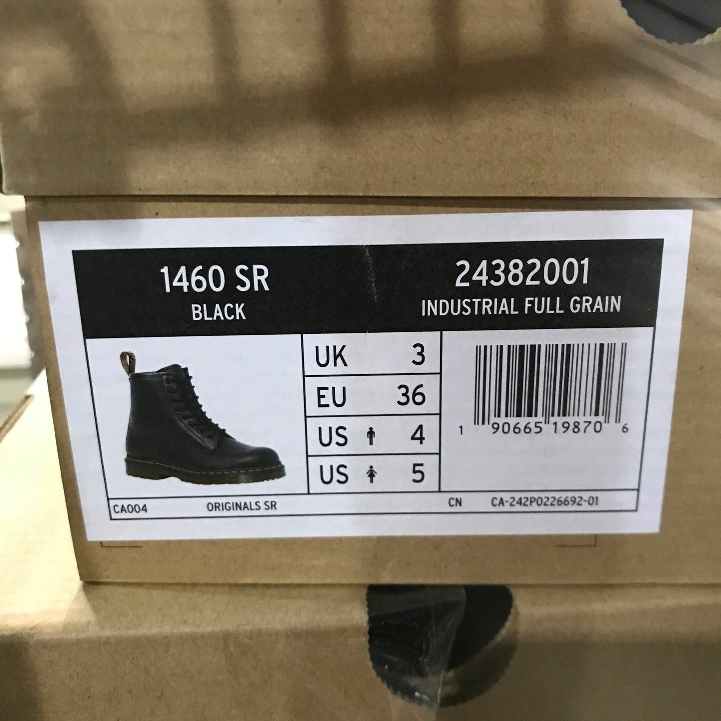 Dr. Martens 1460 Slip Resistant Leather Lace Up Boots - Black