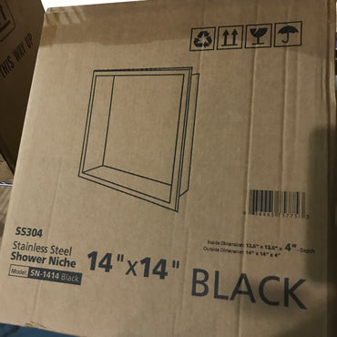 Hausstil Shower Niche 14" x 14" - Black