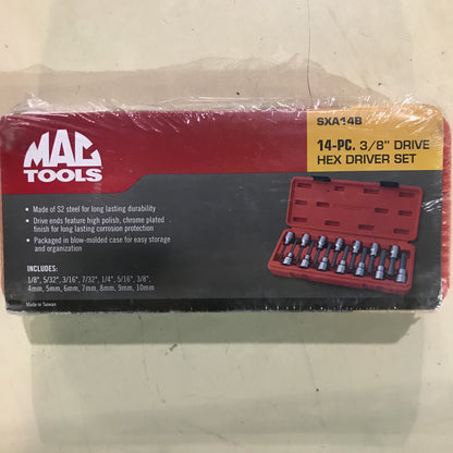 Mac Tools 14-Pc 3/8" Drive Hex Driver Set
