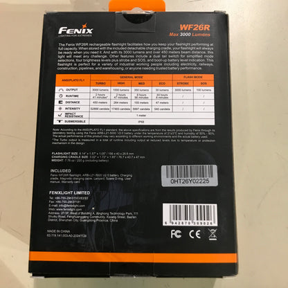 Fenix WF26R Rechargeable Flashlight with Charging Dock