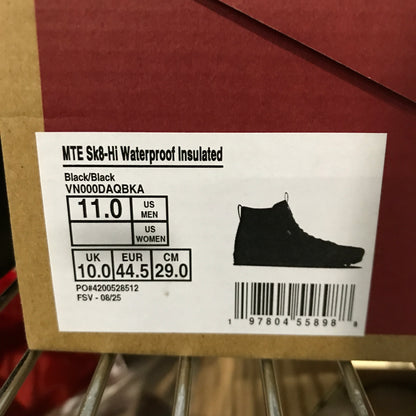 VANS Sk8-Hi Waterproof Insulated Shoe - Black