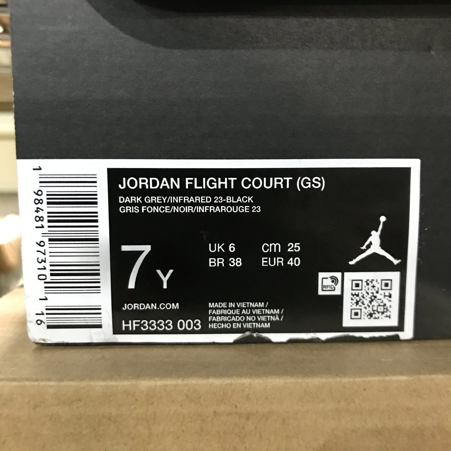 Nike Jordan Flight Court GS - Black Gray