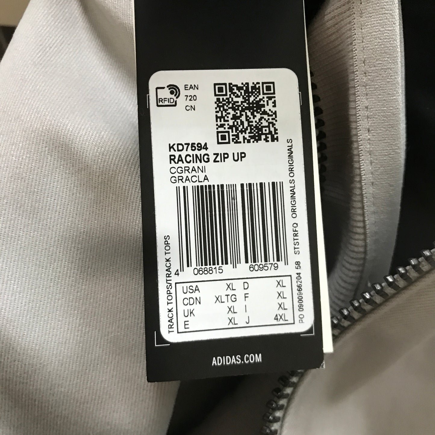 adidas x Bad Bunny x Mercedes AMG F1 Racing Zip Up 'Granite'