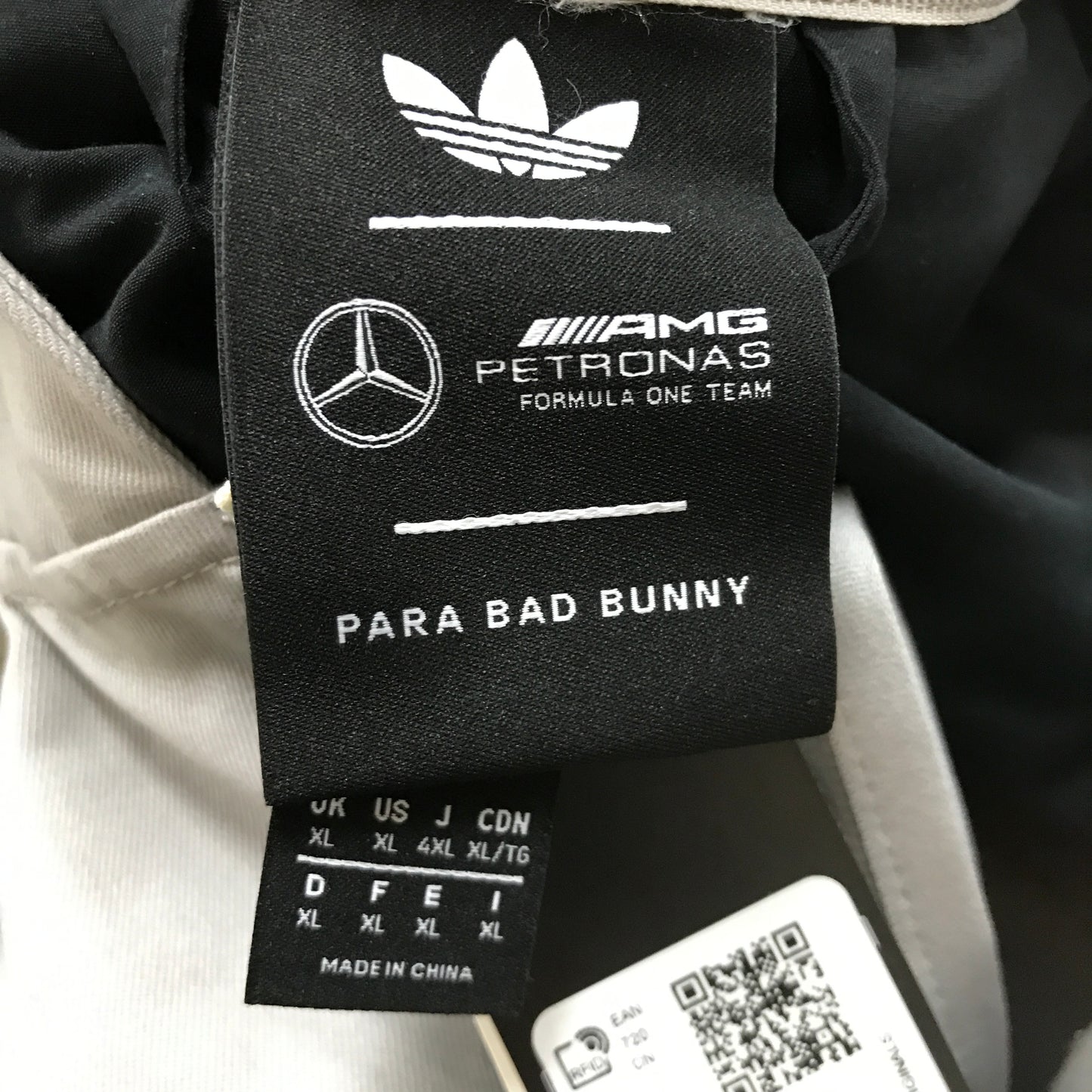 adidas x Bad Bunny x Mercedes AMG F1 Racing Zip Up 'Granite'