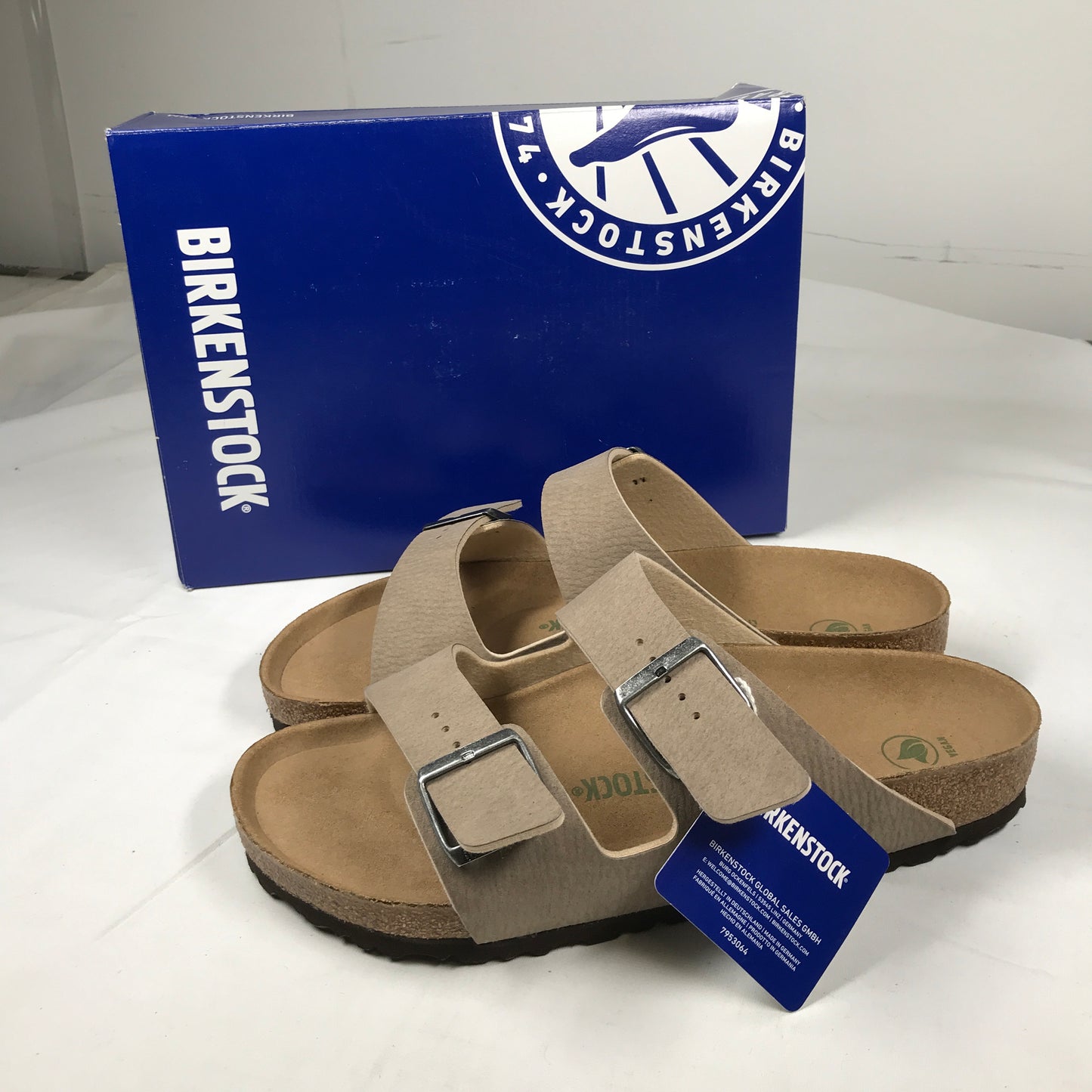 Birkenstock Arizona Vegan Synthetics - Desert Dust Gray Taupe