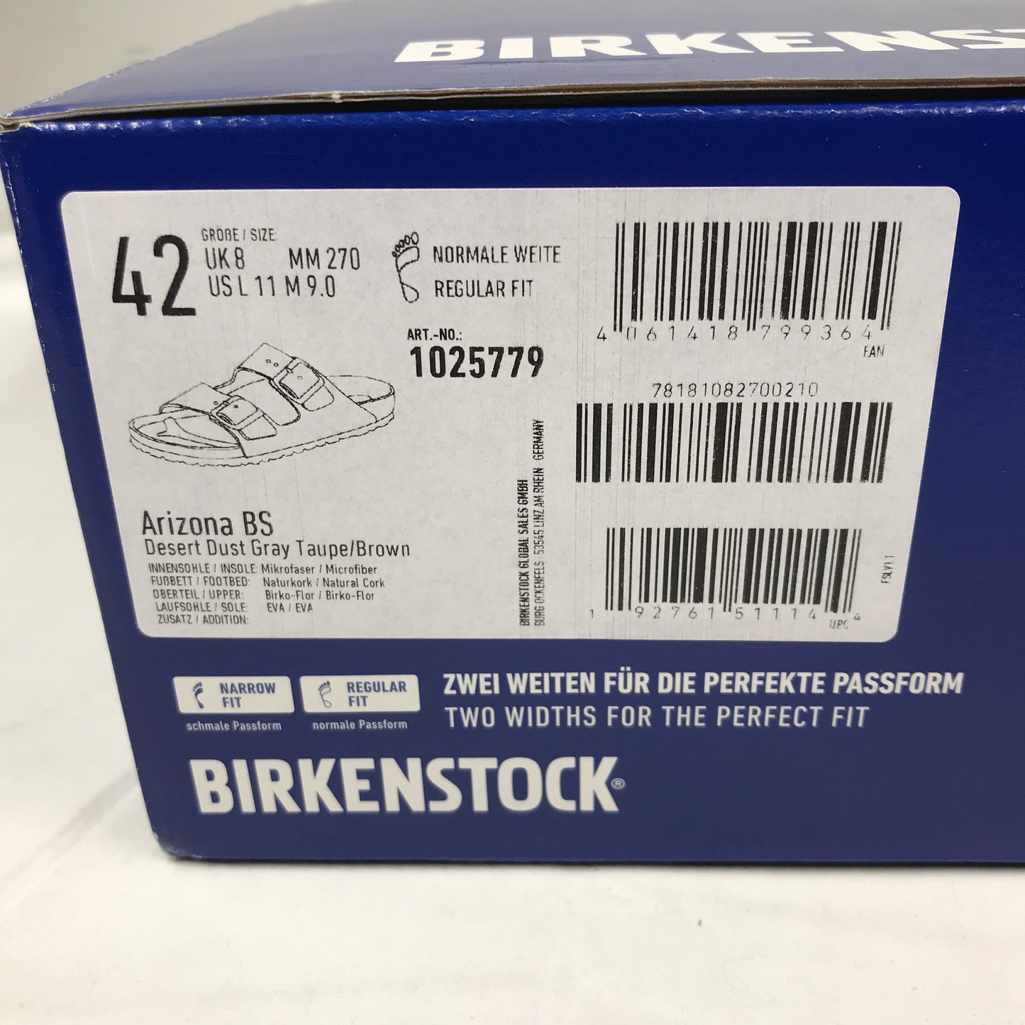 Birkenstock Arizona Vegan Synthetics - Desert Dust Gray Taupe