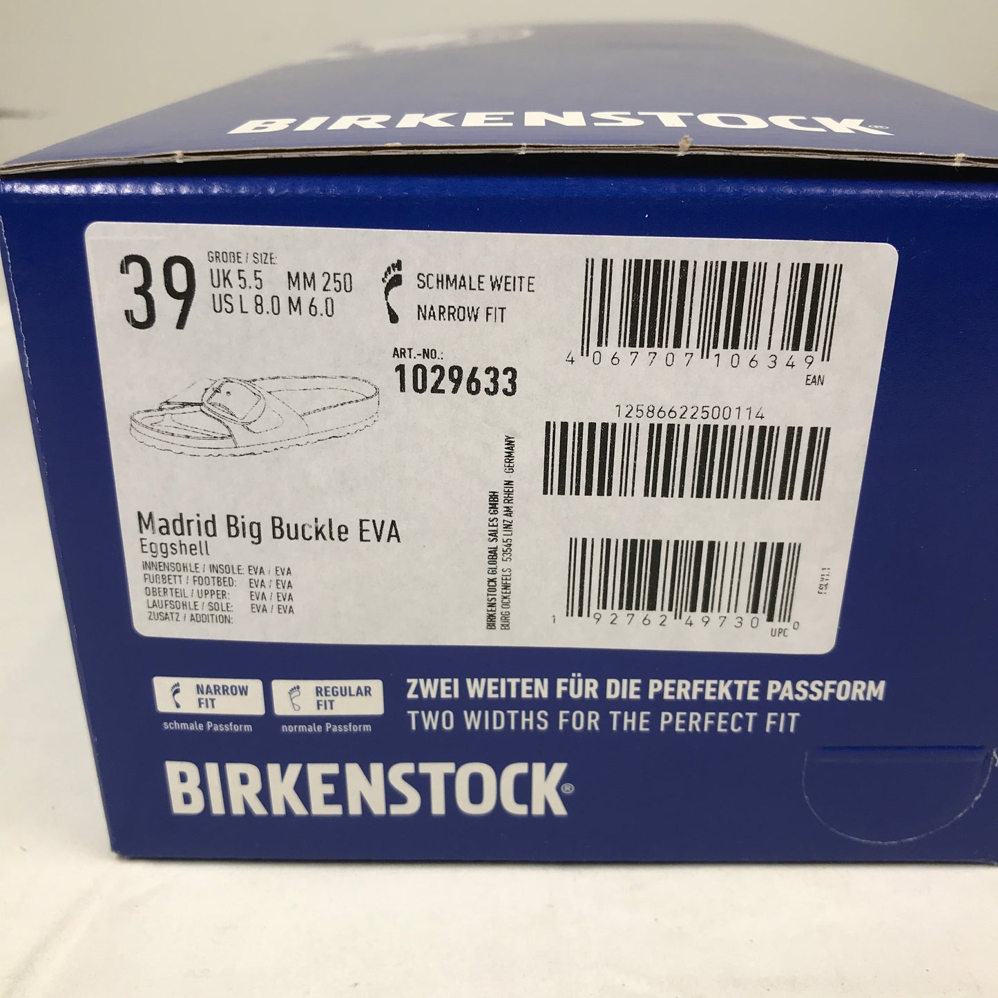 Birkenstock Madrid Big Buckle EVA - Eggshell